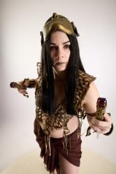 Moira Cosplay Ancksunamun Standing with Knifes